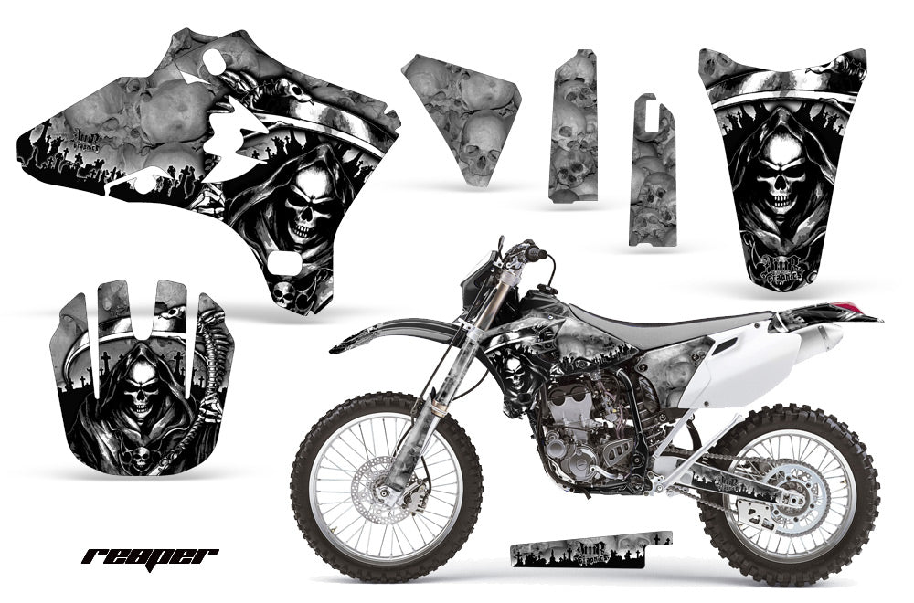 Dirt Bike Graphics Kit Decal Wrap For Yamaha YZ250F YZ450F 2003-2005 REAPER SILVER-atv motorcycle utv parts accessories gear helmets jackets gloves pantsAll Terrain Depot