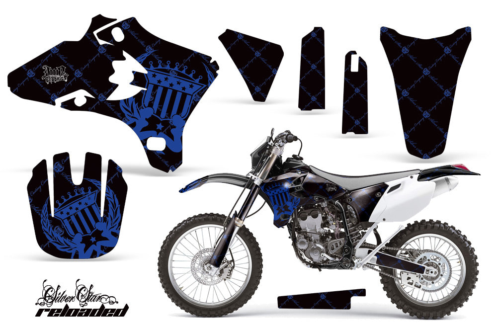 Dirt Bike Graphics Kit Decal Wrap For Yamaha WR250 WR450F 2005-2006 RELOADED BLUE BLACK-atv motorcycle utv parts accessories gear helmets jackets gloves pantsAll Terrain Depot