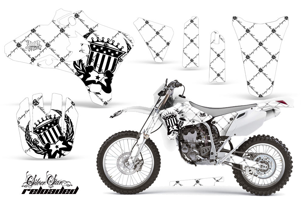 Dirt Bike Graphics Kit Decal Wrap For Yamaha YZ250F YZ450F 2003-2005 RELOADED BLACK WHITE-atv motorcycle utv parts accessories gear helmets jackets gloves pantsAll Terrain Depot