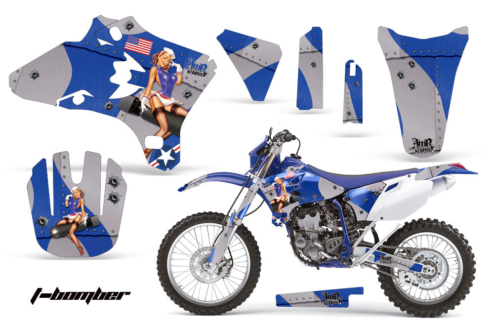 Dirt Bike Graphics Kit Decal Wrap For Yamaha YZ250F YZ450F 2003-2005 TBOMBER BLUE-atv motorcycle utv parts accessories gear helmets jackets gloves pantsAll Terrain Depot