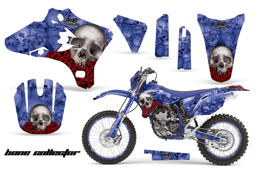 Graphics Kit Decal Wrap + # Plates For Yamaha WR250 WR450F 2005-2006 BONES BLUE-atv motorcycle utv parts accessories gear helmets jackets gloves pantsAll Terrain Depot