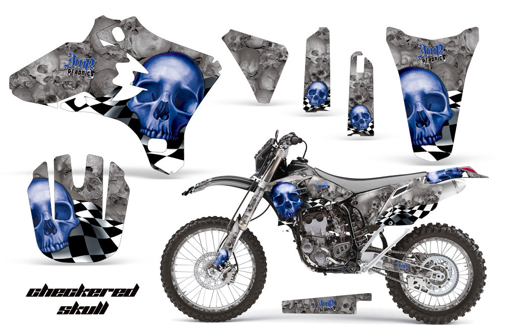 Graphics Kit Decal Wrap + # Plates For Yamaha WR250 WR450F 2005-2006 CHECKERED BLUE-atv motorcycle utv parts accessories gear helmets jackets gloves pantsAll Terrain Depot