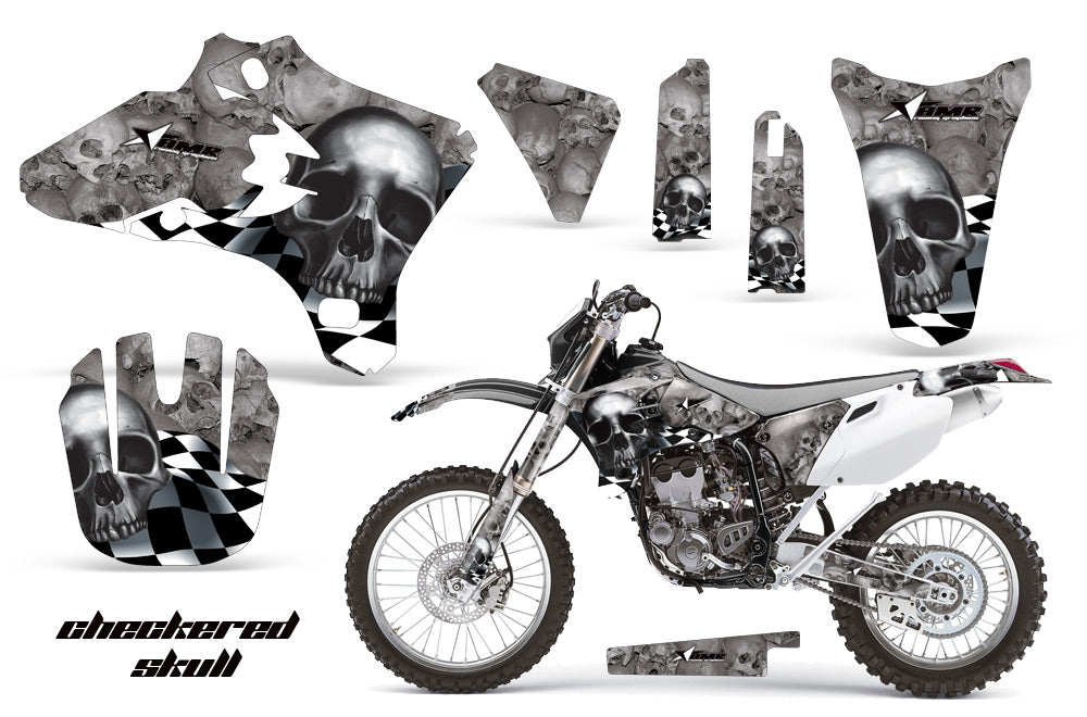 Graphics Kit Decal Wrap + # Plates For Yamaha WR250 WR450F 2005-2006 CHECKERED BLACK-atv motorcycle utv parts accessories gear helmets jackets gloves pantsAll Terrain Depot