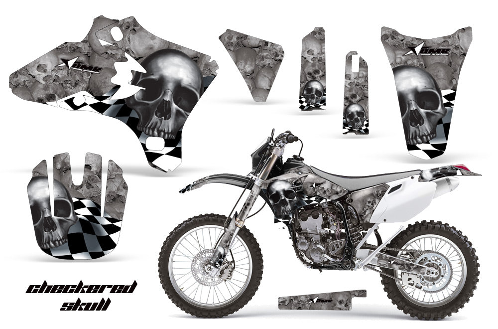 Graphics Kit Decal Wrap + # Plates For Yamaha YZ250F YZ450F 2005-2006 CHECKERED BLACK-atv motorcycle utv parts accessories gear helmets jackets gloves pantsAll Terrain Depot
