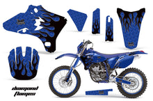 Load image into Gallery viewer, Graphics Kit Decal Wrap + # Plates For Yamaha YZ250F YZ450F 2005-2006 DIAMOND FLAMES BLUE BLACK-atv motorcycle utv parts accessories gear helmets jackets gloves pantsAll Terrain Depot