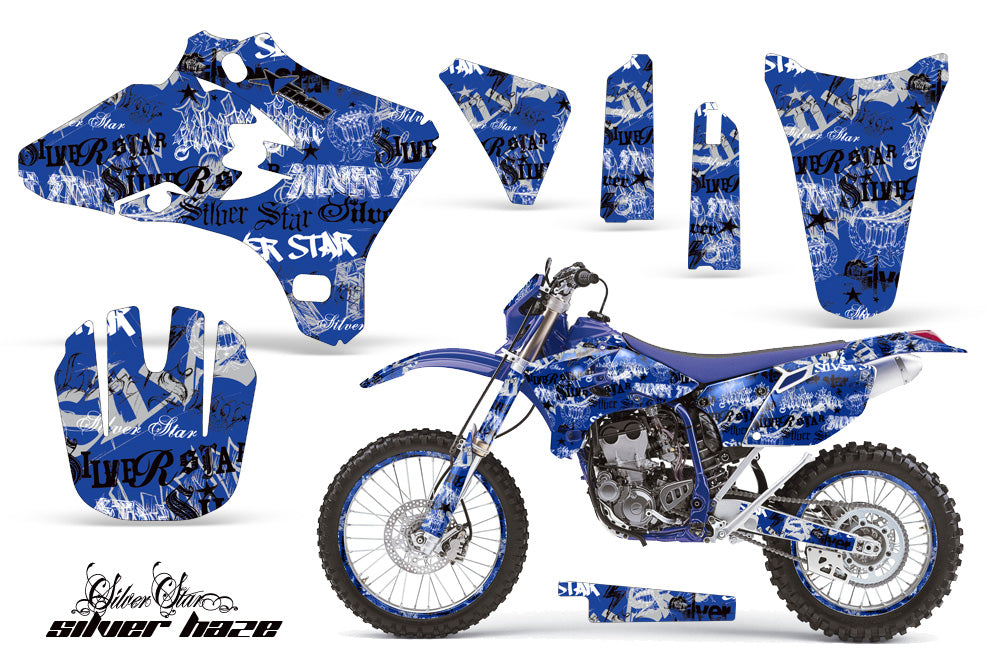 Graphics Kit Decal Wrap + # Plates For Yamaha YZ250F YZ450F 2005-2006 SSSH BLACK BLUE-atv motorcycle utv parts accessories gear helmets jackets gloves pantsAll Terrain Depot