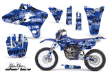 Graphics Kit Decal Wrap + # Plates For Yamaha WR250 WR450F 2005-2006 SSSH BLACK BLUE