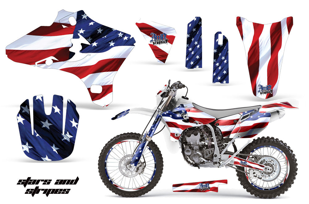 Graphics Kit Decal Wrap + # Plates For Yamaha YZ250F YZ450F 2005-2006 USA FLAG-atv motorcycle utv parts accessories gear helmets jackets gloves pantsAll Terrain Depot