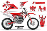 Dirt Bike Graphics Kit Decal Wrap For Yamaha YZ250F YZ450F 2006-2009 DIAMOND FLAMES WHITE RED