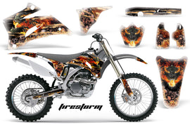 Dirt Bike Graphics Kit Decal Wrap For Yamaha YZ250F YZ450F 2006-2009 FIRESTORM WHITE-atv motorcycle utv parts accessories gear helmets jackets gloves pantsAll Terrain Depot