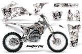 Dirt Bike Graphics Kit Decal Wrap For Yamaha YZ250F YZ450F 2006-2009 BUTTERFLIES BLACK WHITE