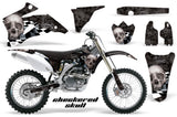 Dirt Bike Graphics Kit Decal Wrap For Yamaha YZ250F YZ450F 2006-2009 CHECKERED SILVER BLACK