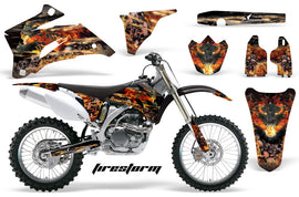 Dirt Bike Graphics Kit Decal Wrap For Yamaha YZ250F YZ450F 2006-2009 FIRESTORM BLACK-atv motorcycle utv parts accessories gear helmets jackets gloves pantsAll Terrain Depot