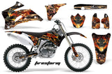 Dirt Bike Graphics Kit Decal Wrap For Yamaha YZ250F YZ450F 2006-2009 FIRESTORM BLACK