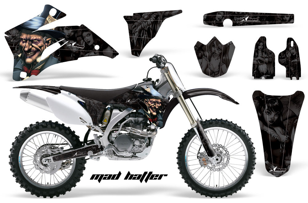 Dirt Bike Graphics Kit Decal Wrap For Yamaha YZ250F YZ450F 2006-2009 HATTER BLACK-atv motorcycle utv parts accessories gear helmets jackets gloves pantsAll Terrain Depot