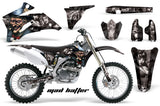 Dirt Bike Graphics Kit Decal Wrap For Yamaha YZ250F YZ450F 2006-2009 HATTER SILVER BLACK