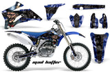 Dirt Bike Graphics Kit Decal Wrap For Yamaha YZ250F YZ450F 2006-2009 HATTER BLACK BLUE