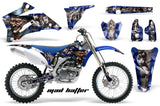Dirt Bike Graphics Kit Decal Wrap For Yamaha YZ250F YZ450F 2006-2009 HATTER SILVER BLUE