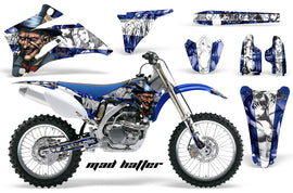 Dirt Bike Graphics Kit Decal Wrap For Yamaha YZ250F YZ450F 2006-2009 HATTER WHITE BLUE-atv motorcycle utv parts accessories gear helmets jackets gloves pantsAll Terrain Depot