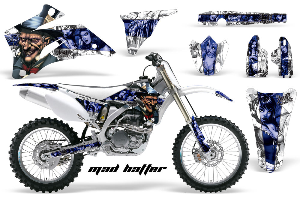 Dirt Bike Graphics Kit Decal Wrap For Yamaha YZ250F YZ450F 2006-2009 HATTER BLUE WHITE-atv motorcycle utv parts accessories gear helmets jackets gloves pantsAll Terrain Depot