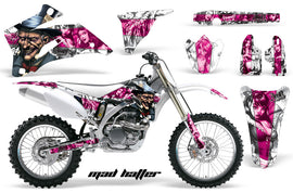 Dirt Bike Graphics Kit Decal Wrap For Yamaha YZ250F YZ450F 2006-2009 HATTER PINK WHITE-atv motorcycle utv parts accessories gear helmets jackets gloves pantsAll Terrain Depot