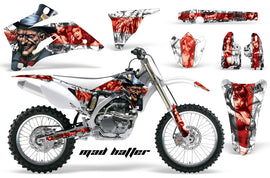 Dirt Bike Graphics Kit Decal Wrap For Yamaha YZ250F YZ450F 2006-2009 HATTER RED WHITE-atv motorcycle utv parts accessories gear helmets jackets gloves pantsAll Terrain Depot