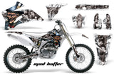 Dirt Bike Graphics Kit Decal Wrap For Yamaha YZ250F YZ450F 2006-2009 HATTER SILVER WHITE