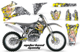 Dirt Bike Graphics Kit Decal Wrap For Yamaha YZ250F YZ450F 2006-2009 MOTRHEAD SILVER