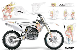 Dirt Bike Graphics Kit Decal Wrap For Yamaha YZ250F YZ450F 2006-2009 MANDY WHITE-atv motorcycle utv parts accessories gear helmets jackets gloves pantsAll Terrain Depot