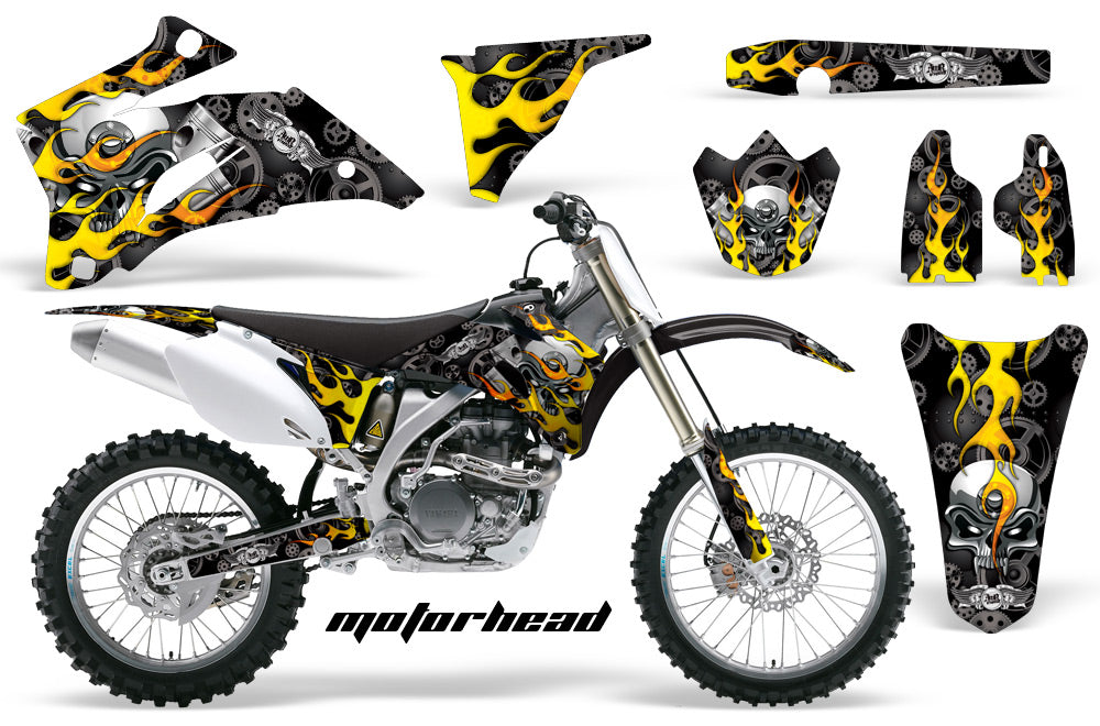 Dirt Bike Graphics Kit Decal Wrap For Yamaha YZ250F YZ450F 2006-2009 MOTORHEAD BLACK-atv motorcycle utv parts accessories gear helmets jackets gloves pantsAll Terrain Depot