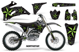 Dirt Bike Graphics Kit Decal Wrap For Yamaha YZ250F YZ450F 2006-2009 NORTHSTAR GREEN BLACK-atv motorcycle utv parts accessories gear helmets jackets gloves pantsAll Terrain Depot
