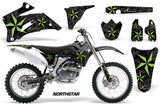 Dirt Bike Graphics Kit Decal Wrap For Yamaha YZ250F YZ450F 2006-2009 NORTHSTAR GREEN BLACK