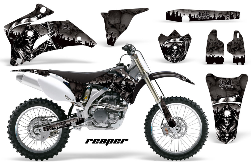 Dirt Bike Graphics Kit Decal Wrap For Yamaha YZ250F YZ450F 2006-2009 REAPER BLACK-atv motorcycle utv parts accessories gear helmets jackets gloves pantsAll Terrain Depot