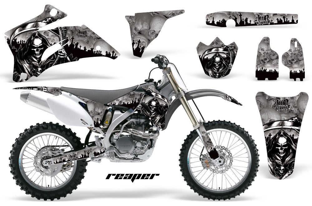 Dirt Bike Graphics Kit Decal Wrap For Yamaha YZ250F YZ450F 2006-2009 REAPER SILVER-atv motorcycle utv parts accessories gear helmets jackets gloves pantsAll Terrain Depot