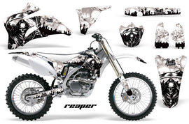 Dirt Bike Graphics Kit Decal Wrap For Yamaha YZ250F YZ450F 2006-2009 REAPER WHITE-atv motorcycle utv parts accessories gear helmets jackets gloves pantsAll Terrain Depot