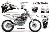 Dirt Bike Graphics Kit Decal Wrap For Yamaha YZ250F YZ450F 2006-2009 REAPER WHITE