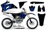 Dirt Bike Graphics Kit Decal Wrap For Yamaha YZ250F YZ450F 2006-2009 RELOADED BLUE BLACK