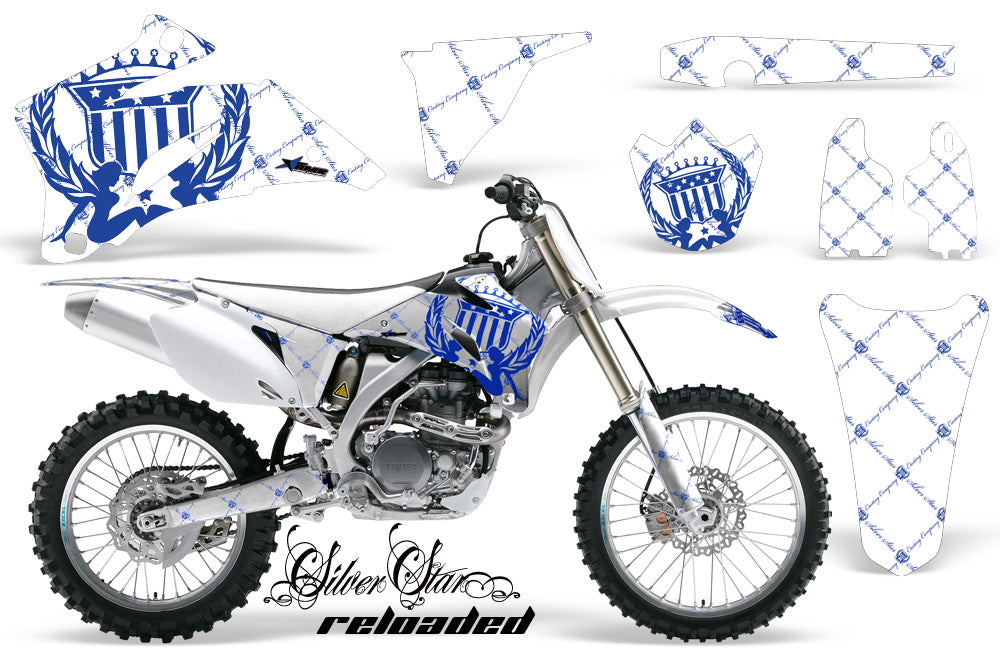 Dirt Bike Graphics Kit Decal Wrap For Yamaha YZ250F YZ450F 2006-2009 RELOADED BLUE WHITE-atv motorcycle utv parts accessories gear helmets jackets gloves pantsAll Terrain Depot