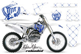 Dirt Bike Graphics Kit Decal Wrap For Yamaha YZ250F YZ450F 2006-2009 RELOADED BLUE WHITE