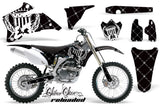 Dirt Bike Graphics Kit Decal Wrap For Yamaha YZ250F YZ450F 2006-2009 RELOADED WHITE BLACK
