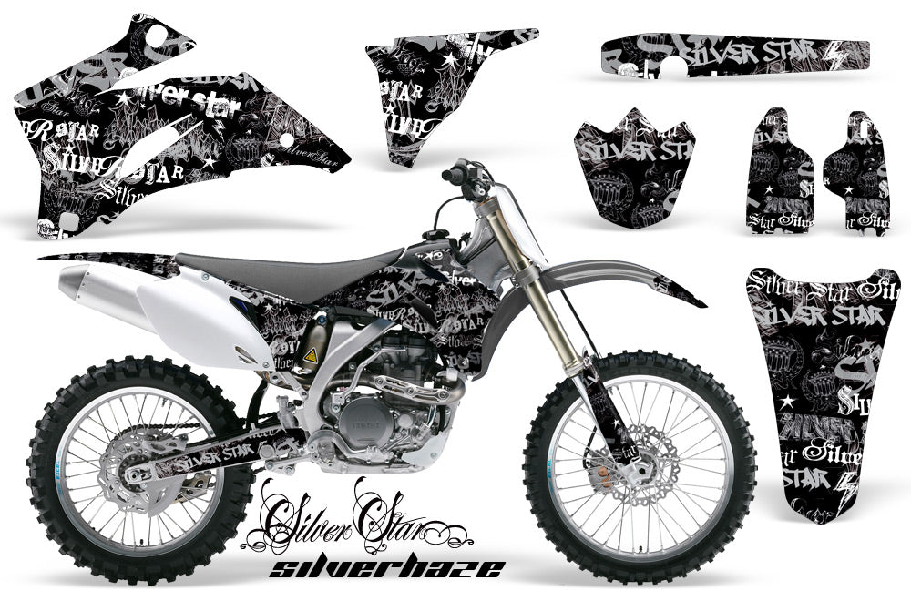 Dirt Bike Graphics Kit Decal Wrap For Yamaha YZ250F YZ450F 2006-2009 SSSH SILVER BLACK-atv motorcycle utv parts accessories gear helmets jackets gloves pantsAll Terrain Depot