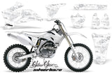 Dirt Bike Graphics Kit Decal Wrap For Yamaha YZ250F YZ450F 2006-2009 SSSH SILVER WHITE