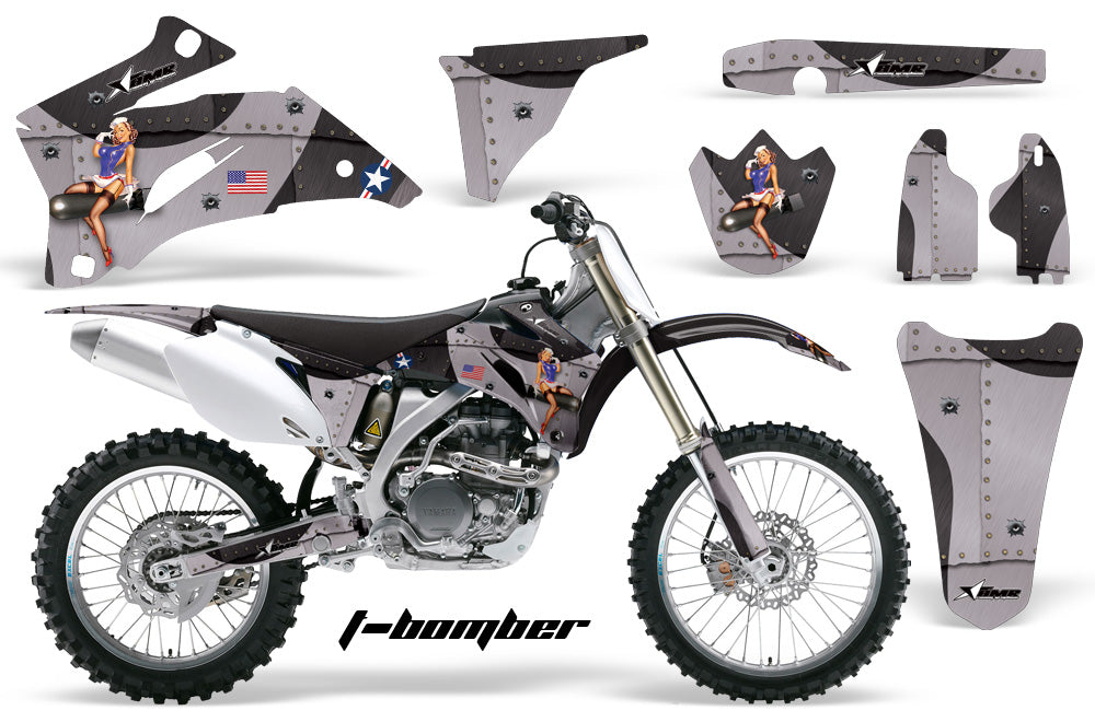Dirt Bike Graphics Kit Decal Wrap For Yamaha YZ250F YZ450F 2006-2009 TBOMBER BLACK-atv motorcycle utv parts accessories gear helmets jackets gloves pantsAll Terrain Depot