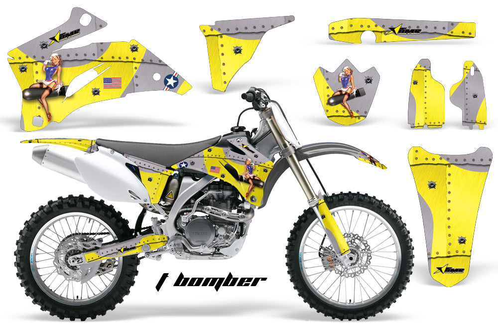 Dirt Bike Graphics Kit Decal Wrap For Yamaha YZ250F YZ450F 2006-2009 TBOMBER YELLOW-atv motorcycle utv parts accessories gear helmets jackets gloves pantsAll Terrain Depot