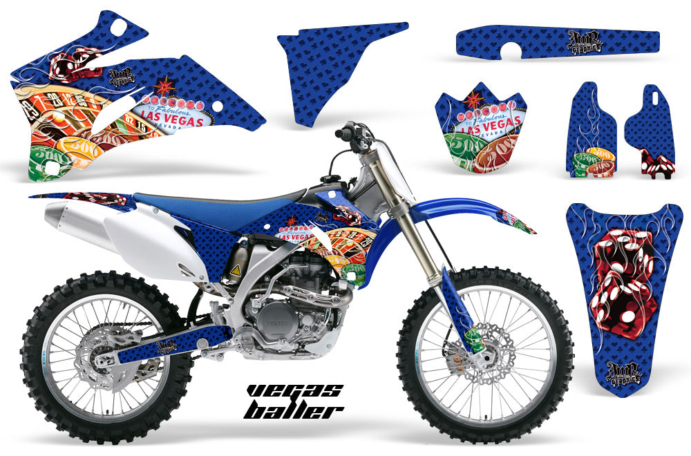 Dirt Bike Graphics Kit Decal Wrap For Yamaha YZ250F YZ450F 2006-2009 VEGAS BLUE-atv motorcycle utv parts accessories gear helmets jackets gloves pantsAll Terrain Depot