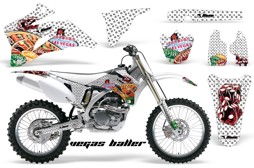 Dirt Bike Graphics Kit Decal Wrap For Yamaha YZ250F YZ450F 2006-2009 VEGAS WHITE-atv motorcycle utv parts accessories gear helmets jackets gloves pantsAll Terrain Depot