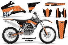 Load image into Gallery viewer, Dirt Bike Graphics Kit Decal Wrap For Yamaha YZ250F YZ450F 2006-2009 DIAMOND RACE ORANGE BLACK-atv motorcycle utv parts accessories gear helmets jackets gloves pantsAll Terrain Depot