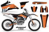Dirt Bike Graphics Kit Decal Wrap For Yamaha YZ250F YZ450F 2006-2009 DIAMOND RACE ORANGE BLACK