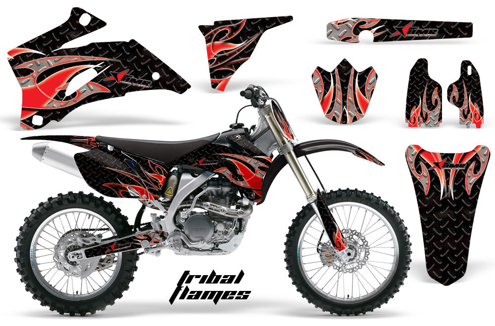 Dirt Bike Graphics Kit Decal Wrap For Yamaha YZ250F YZ450F 2006-2009 TRIBAL RED BLACK-atv motorcycle utv parts accessories gear helmets jackets gloves pantsAll Terrain Depot