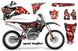 Dirt Bike Graphics Kit Decal Wrap For Yamaha YZ250F YZ450F 2006-2009 HATTER RED SILVER-atv motorcycle utv parts accessories gear helmets jackets gloves pantsAll Terrain Depot